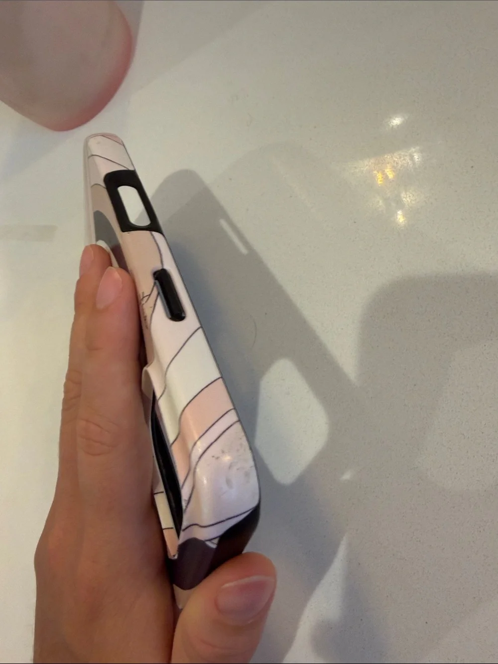Emilio Pucci Pink and Navy Swirl iPhone 16 pro Case
